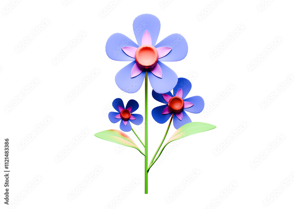 Obraz premium It's up to you to use 3D flower illustrations for whatever you want