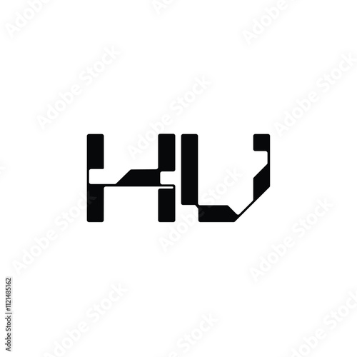 HV monogram logo design letter text name symbol monochrome logotype alphabet character simple logo