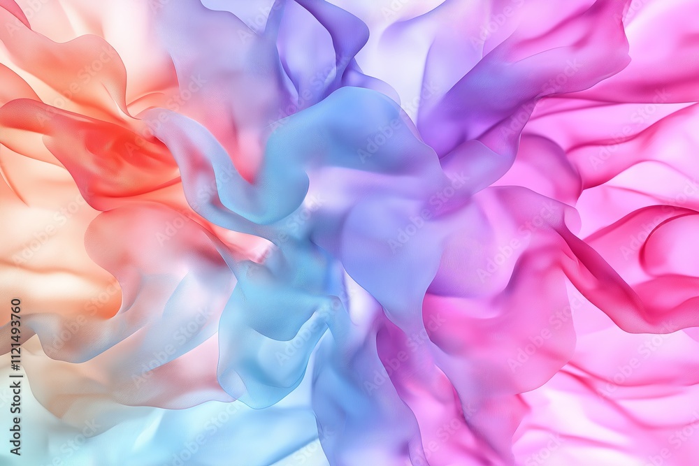 Obraz premium A dreamy abstract cloudscape in pastel pinks, purples, and blues with a soft blur effect