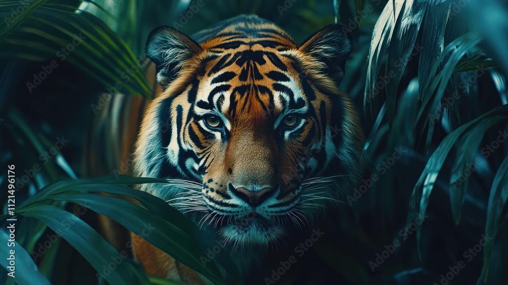 Majestic Tiger in Lush Jungle