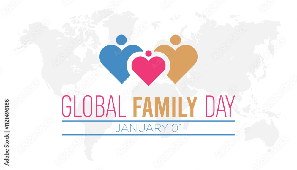 global family day. global family day creative concept design. Vector template for banner, greeting card, poster with background. global family day. global family day creative concept design. Vector template for banner, greeting card, poster with background.