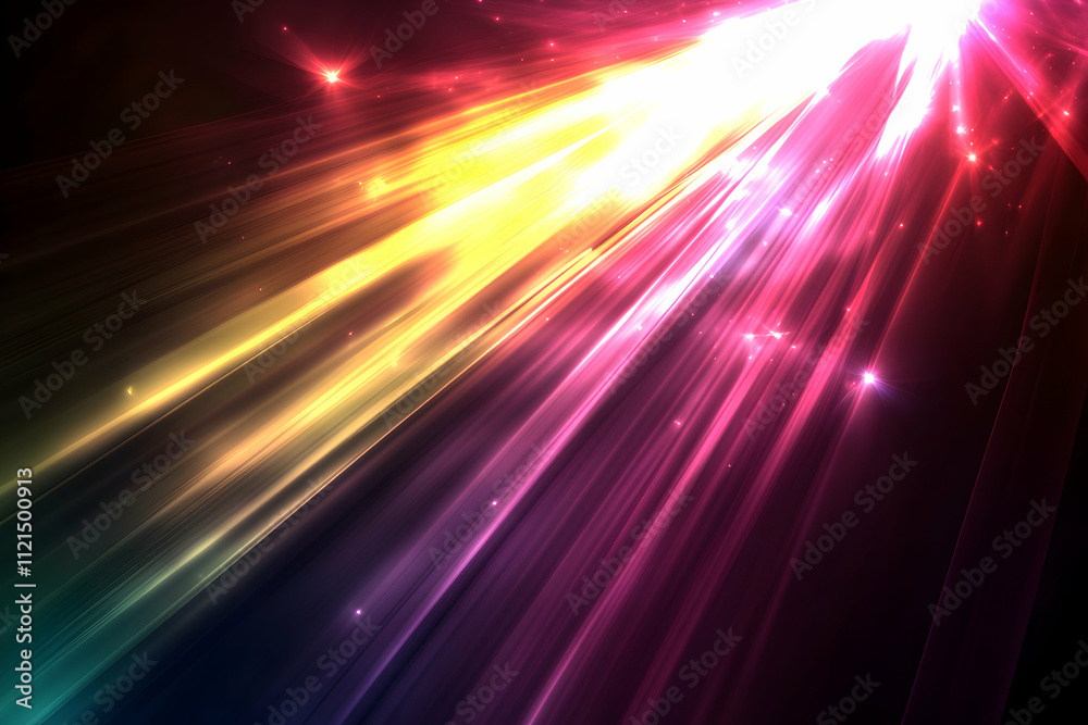 Abstract vibrant light rays background, multicolored streaks of light radiating outwards, dynamic energy, glowing particles, digital art. Abstract vibrant light rays background, multicolored streaks of light radiating outwards, dynamic energy, glowing particles, digital art.