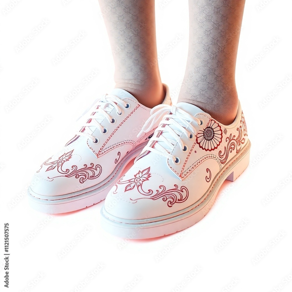 White Shoes Product Photography, Surreal Infrared Spectrum, Mystic Dreamlike Ethereal Atmosphere White Shoes Product Photography, Surreal Infrared Spectrum, Mystic Dreamlike Ethereal Atmosphere