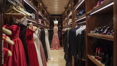 Wallpaper Mural wardrobe with clothes Torontodigital.ca