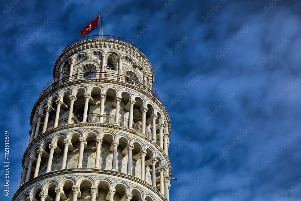 pisa, italien - schiefer turm mit textfreiraum