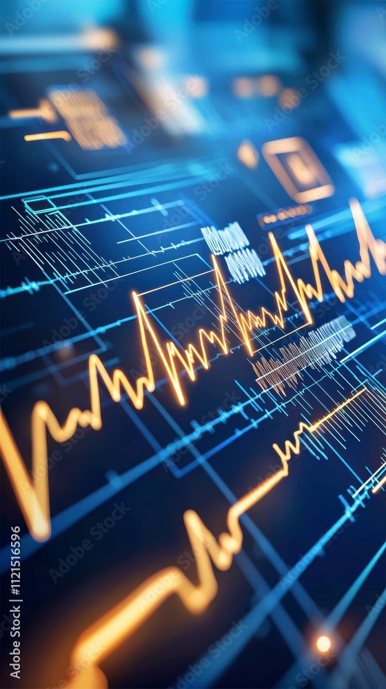 Fototapeta premium Abstract Data Stream, Digital Technology Background