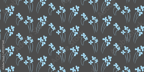 Seamless vector pattern, twigs and leaves, for bed linen, wallpaper and textureeb