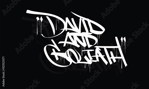 DAVID AND GOLIATH graffiti tag style design