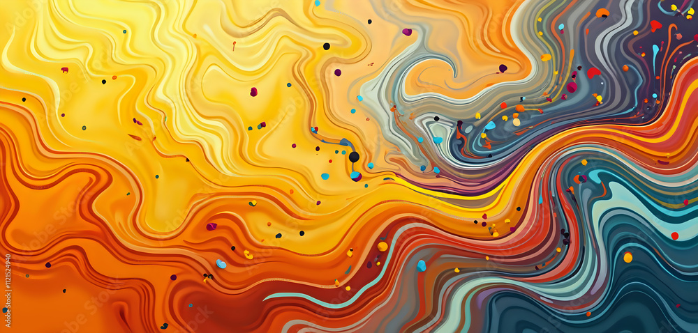 an abstract art with colorful waves of different colors. Abstract background an abstract art with colorful waves of different colors. Abstract background