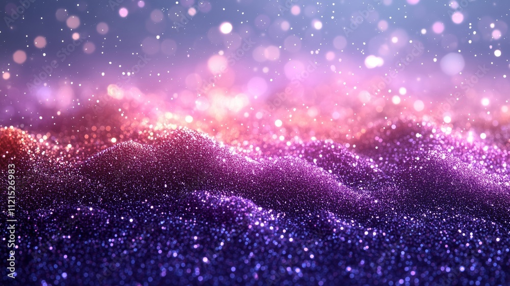 Stunning Shimmering Glitter Background in Purple and Pink Shades