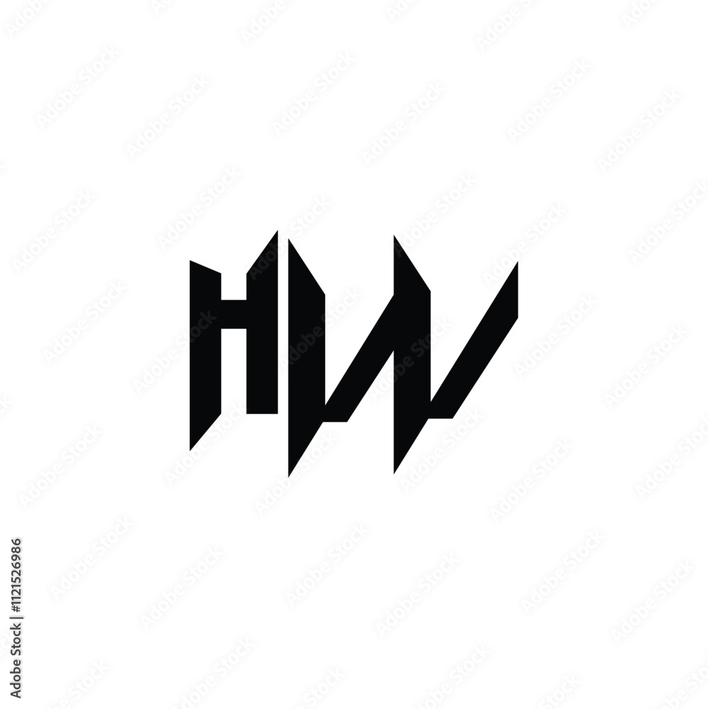 HW monogram logo design letter text name symbol monochrome logotype alphabet character simple logo HW monogram logo design letter text name symbol monochrome logotype alphabet character simple logo