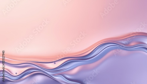 Abstract Pastel Waves Liquid Flowing Design