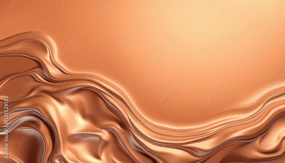 Abstract Liquid Bronze Swirling Design Background Abstract Liquid Bronze Swirling Design Background