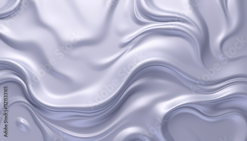 Silver Liquid Silk Abstract Swirls Background