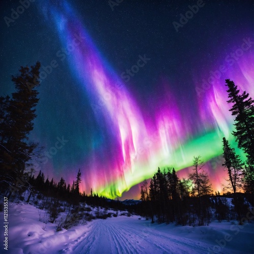 Wallpaper Mural rainbow at night Torontodigital.ca