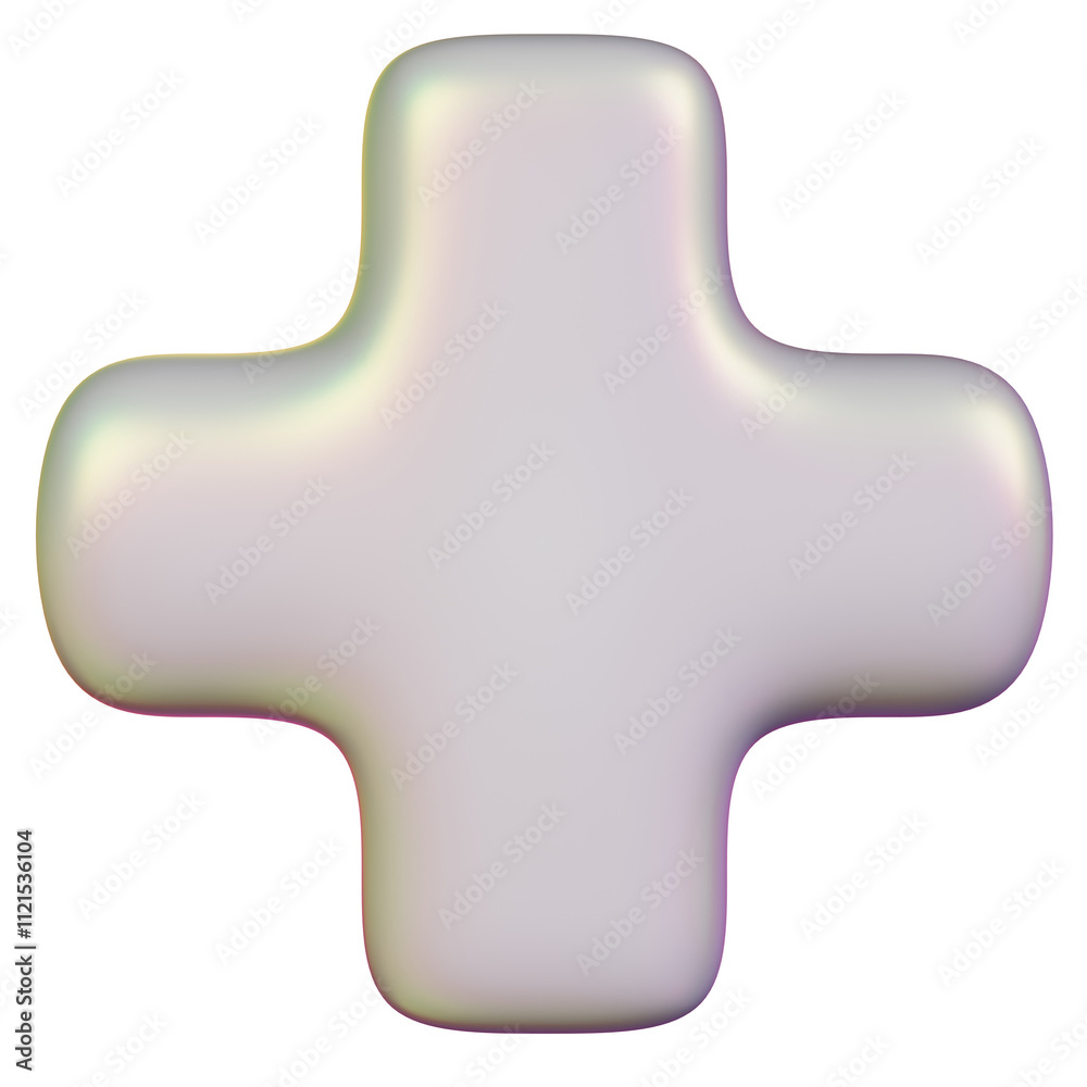 Obraz premium 3D Iridescent Plus Sign