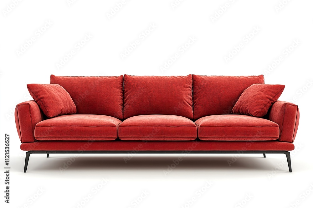 Fototapeta premium red leather sofa