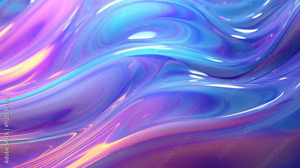 Naklejka premium Abstract Swirling Pastel Colors Liquid Design
