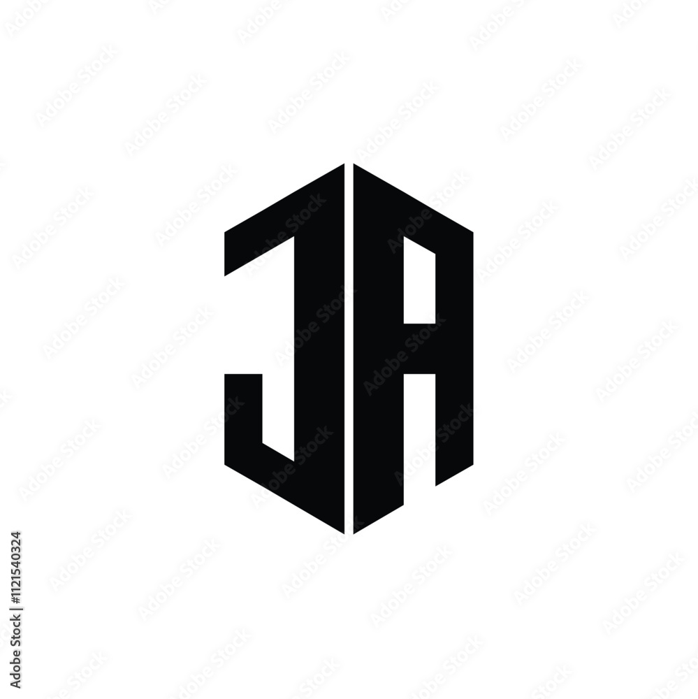 JA monogram logo design letter text name symbol monochrome logotype alphabet character simple logo JA monogram logo design letter text name symbol monochrome logotype alphabet character simple logo