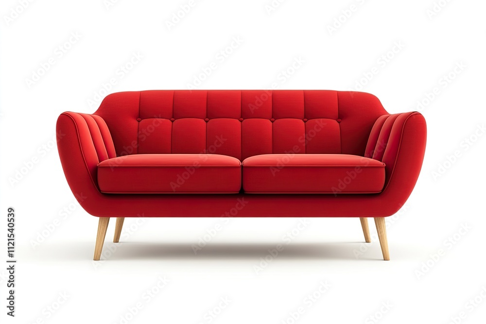 Fototapeta premium red leather sofa