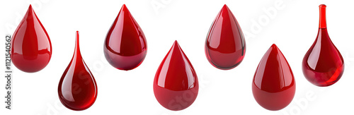 PNG blood drop set