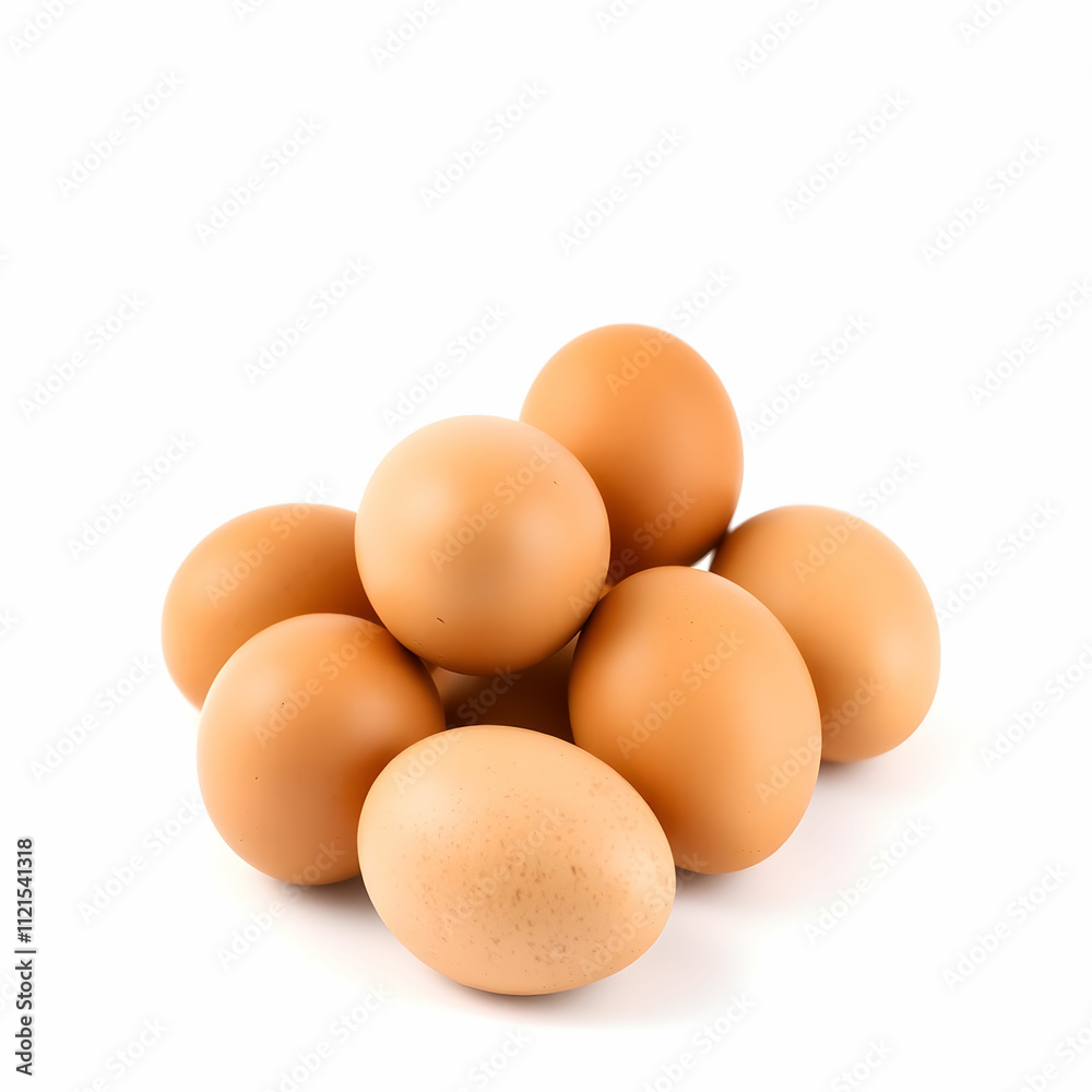 close up of Brown eggs isolated on the blank background close up of Brown eggs isolated on the blank background