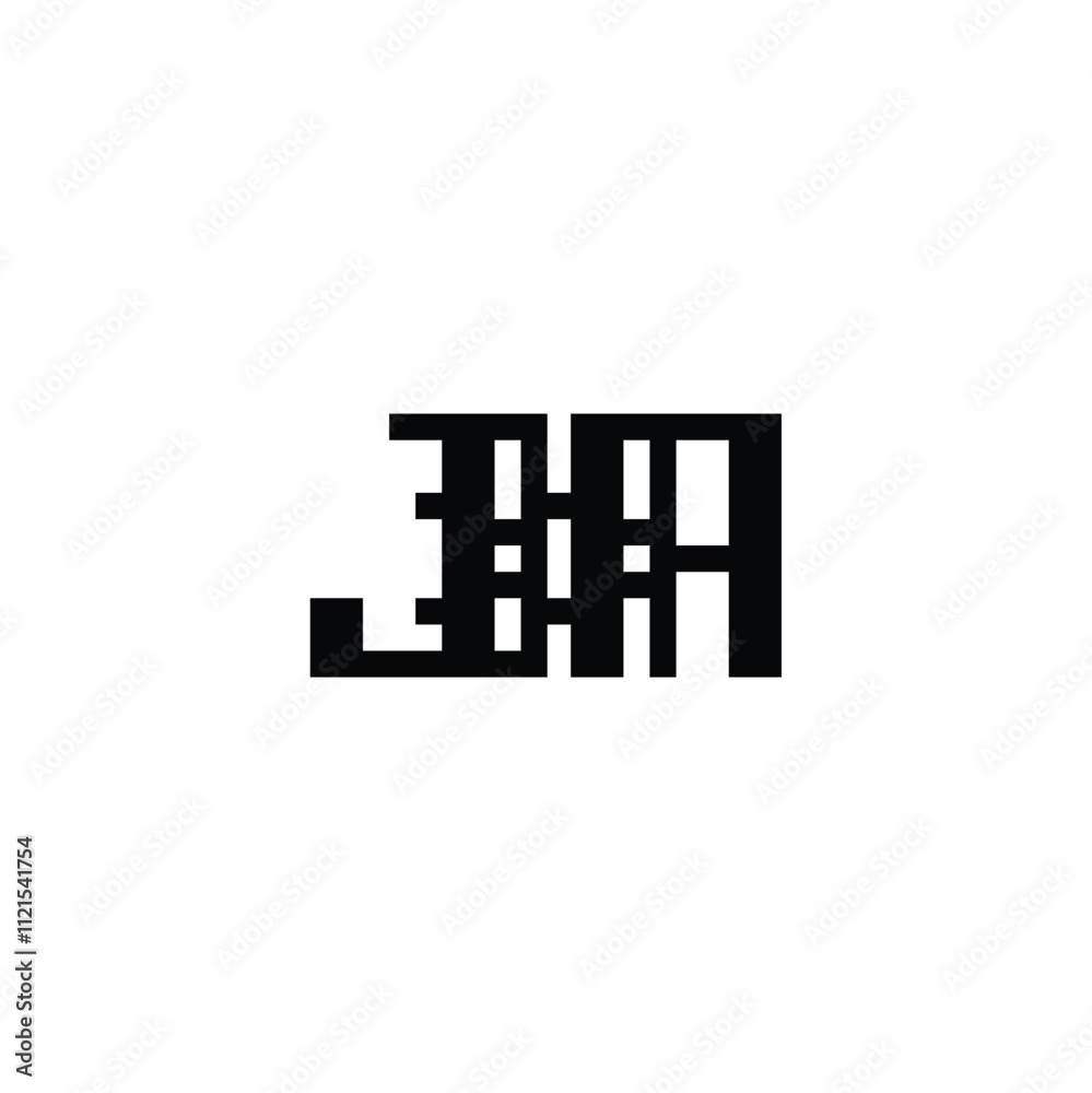 JA monogram logo design letter text name symbol monochrome logotype alphabet character simple logo JA monogram logo design letter text name symbol monochrome logotype alphabet character simple logo