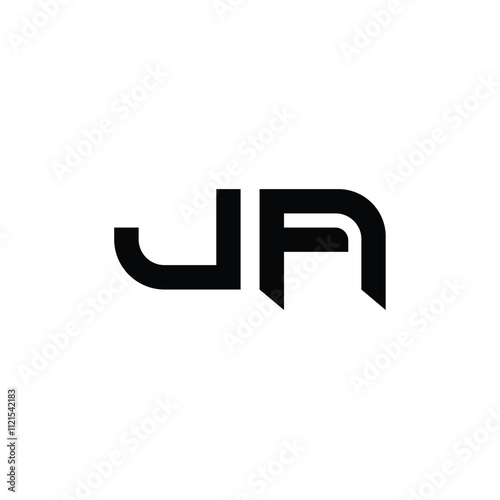 JA monogram logo design letter text name symbol monochrome logotype alphabet character simple logo