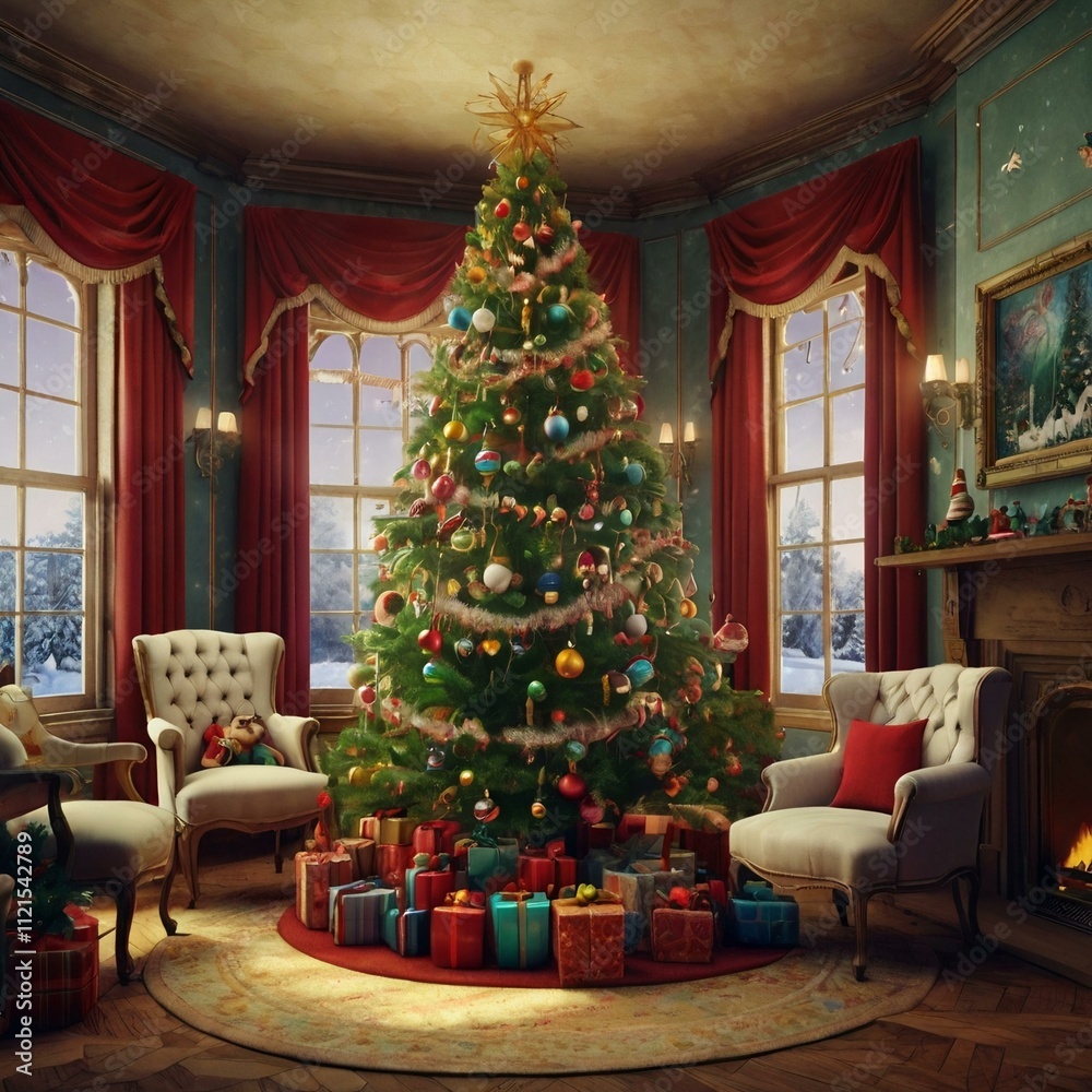Victorian Christmas visuals in various styles Victorian Christmas visuals in various styles