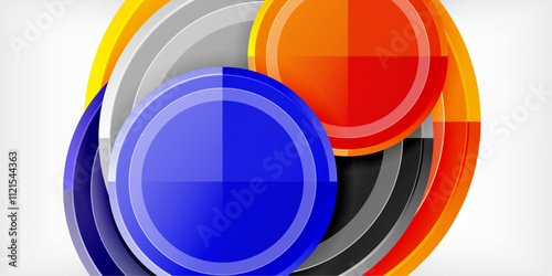 Geometric design abstract background - circles