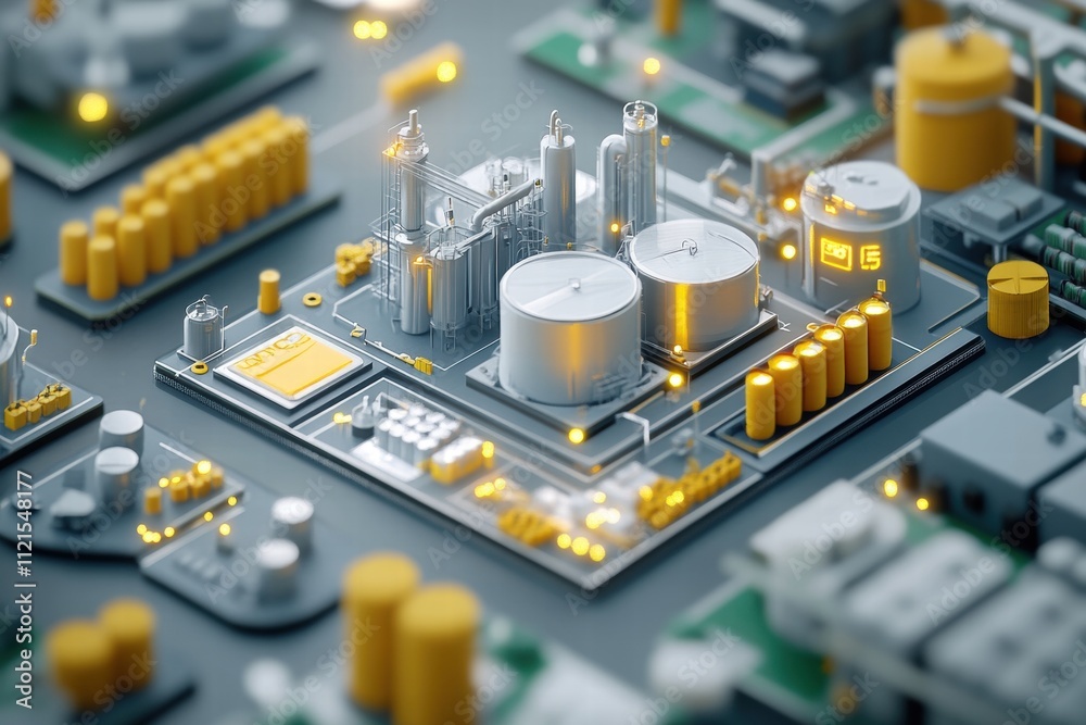 Industrial manufacturing process overview factory setting 3d visualization urban environment aerial perspective modern technology Industrial manufacturing process overview factory setting 3d visualization urban environment aerial perspective modern technology