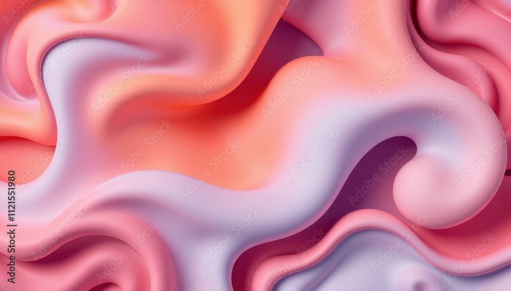 Fototapeta premium Abstract Pink and Purple Fluid Wave Design