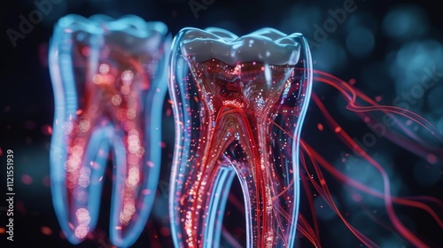 Innovative dental technology  detailed anatomy of futuristic teeth for endodontic treatment advances