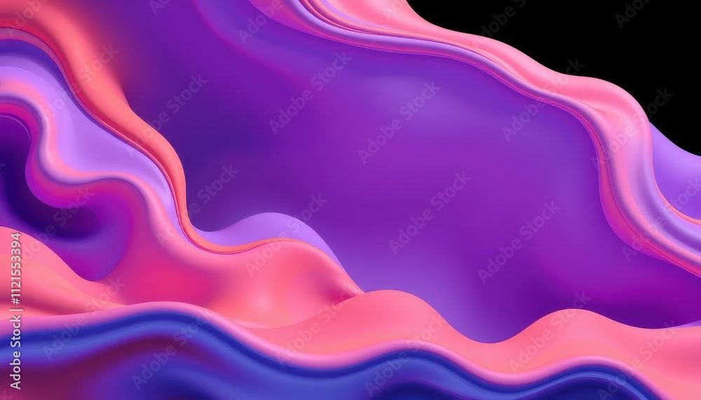 Obraz premium Abstract Pink and Purple Wave Forms Design
