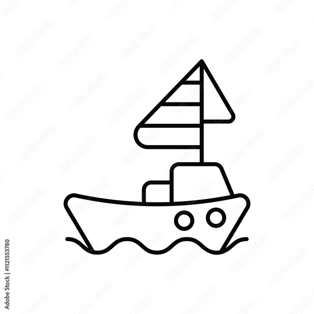 Yacht vector icon Yacht vector icon