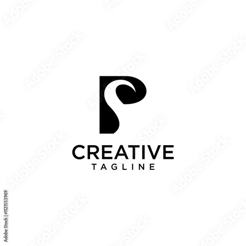 letter ps modern logo design