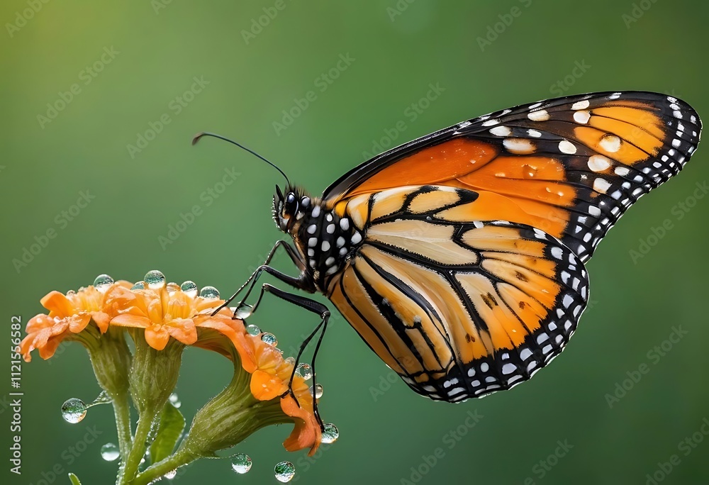 Fototapeta premium butterfly on flower