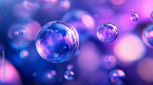 Blue and purple gradient bubble background with soft, dreamy colors for abstract designs