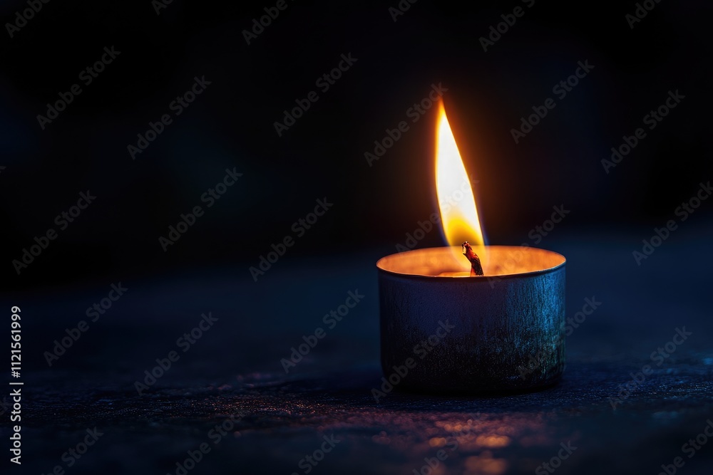 A small fire burning in the darkness, against a black background, captured in high-definition photography A small fire burning in the darkness, against a black background, captured in high-definition photography