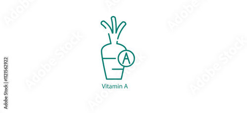 Vitamin A Vector Icon - Key Nutrient for Vision and Immune Health