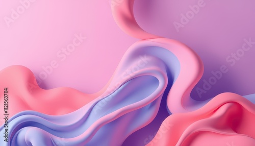 Abstract Pink and Purple Fluid Wave Design