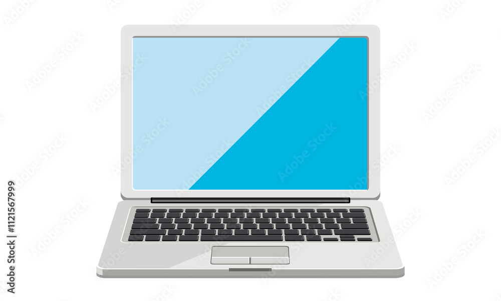 laptop isolated on white background, Modern computer, screen laptop isolated on white background, Modern computer, screen