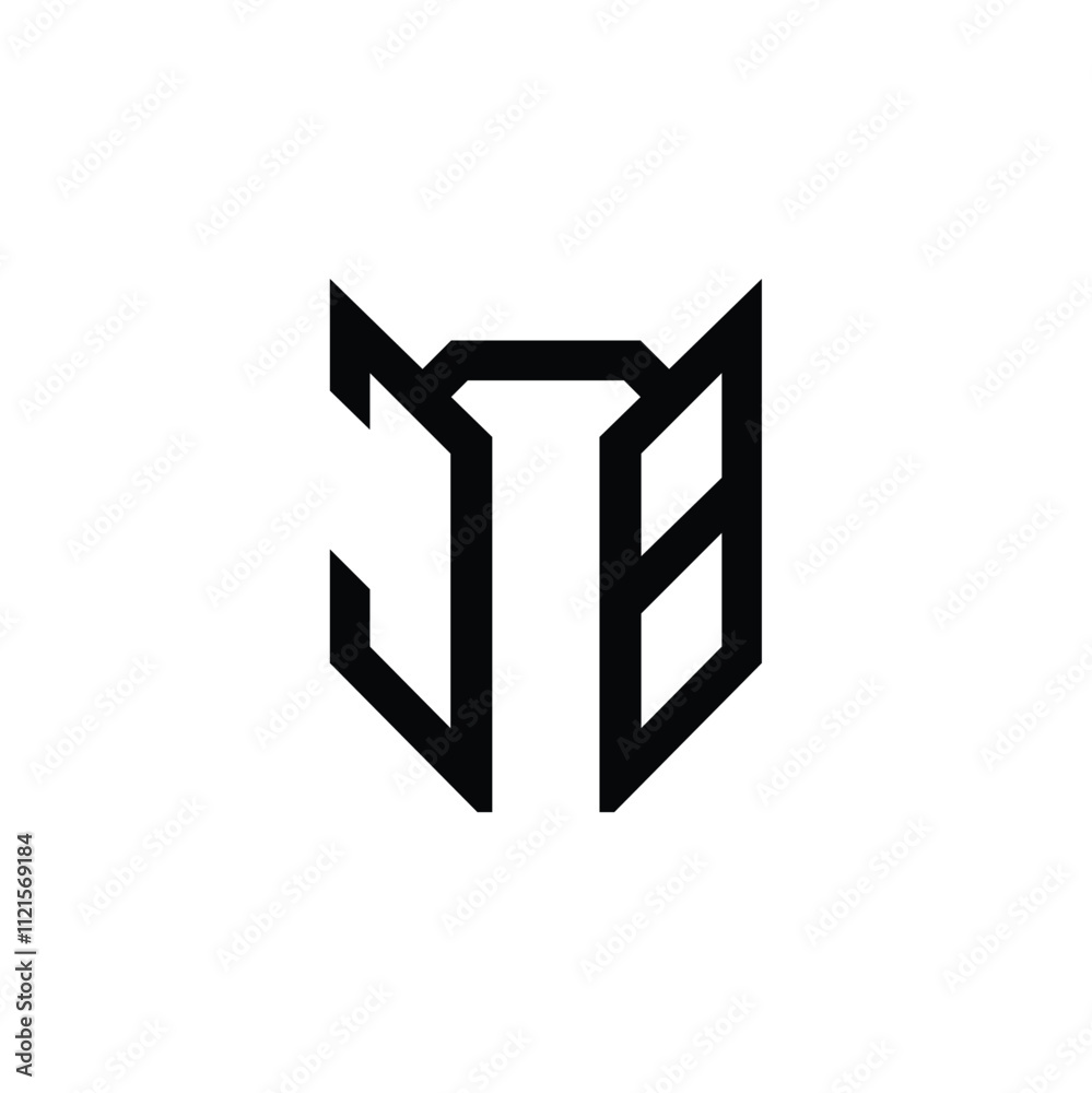 JB monogram logo design letter text name symbol monochrome logotype alphabet character simple logo JB monogram logo design letter text name symbol monochrome logotype alphabet character simple logo