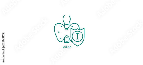 Iodine Icon: Iodine Vector Icon - Essential Nutrient for Thyroid Function