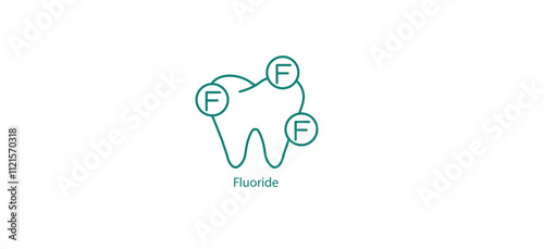 Fluoride Icon: Fluoride Vector Icon - Dental Health and Tooth Protection Symbol