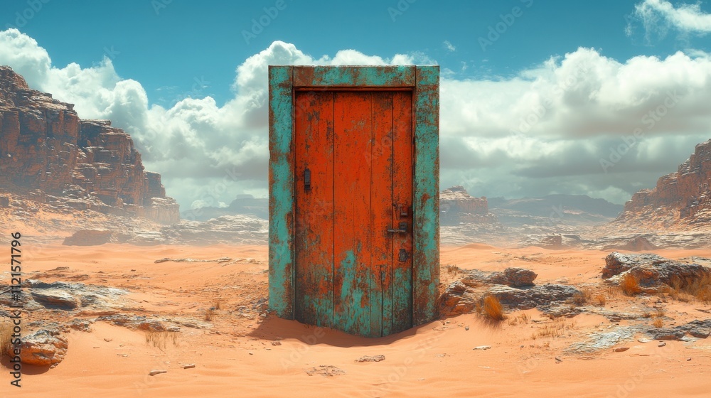 Rusty Desert Doorway: An Epic Landscape Painting Rusty Desert Doorway: An Epic Landscape Painting