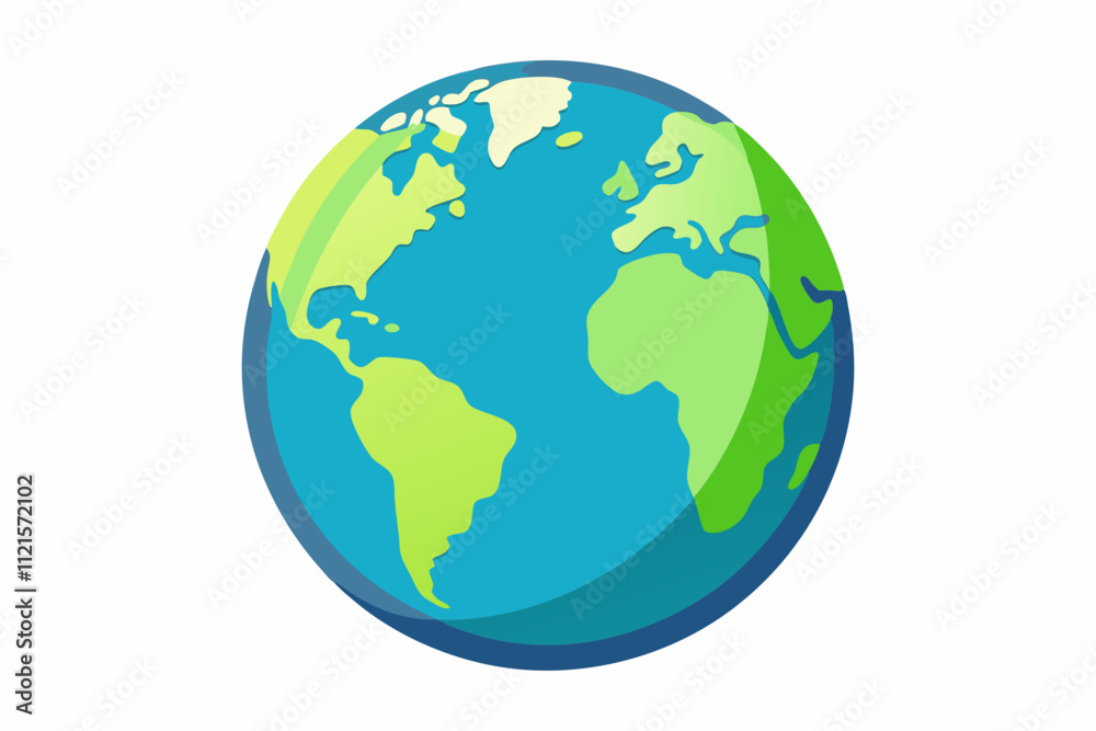 Simple vector Earth globe illustration including Africa Simple vector Earth globe illustration including Africa