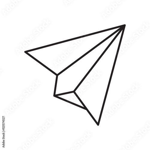 Paper plane icon vector isolated.