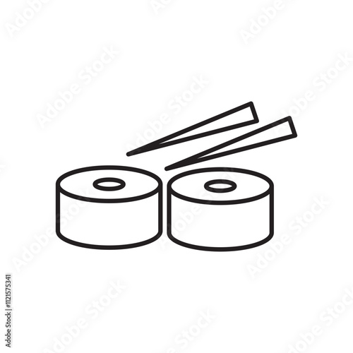 Sushi icon vector isolated.