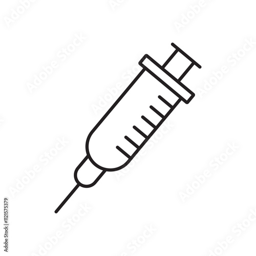 Syringe icon vector isolated.